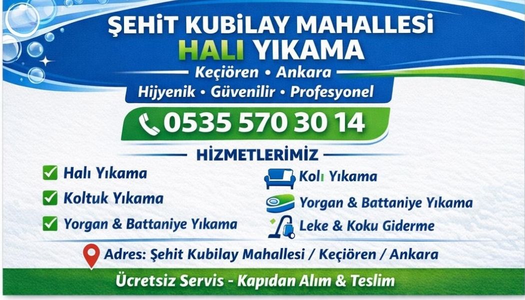 Şehit Kubilay mahallesi halı yıkama