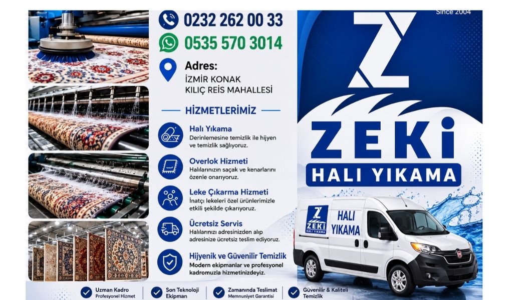 Konak Kılıç Reis Mahallesi halı yıkama sürecimiz güvenlidir.