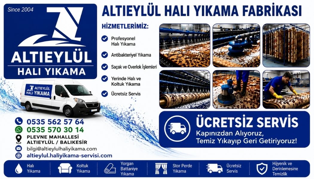 Altıeylül Plevne halı yıkama hizmeti,